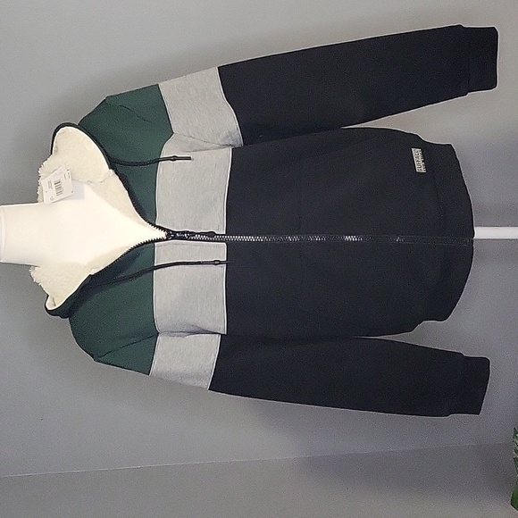 Buffalo David Bitton Fahadi Sherpa Lined Hooded Full Zip Men's Jacket-Size M - Picture 1 of 11